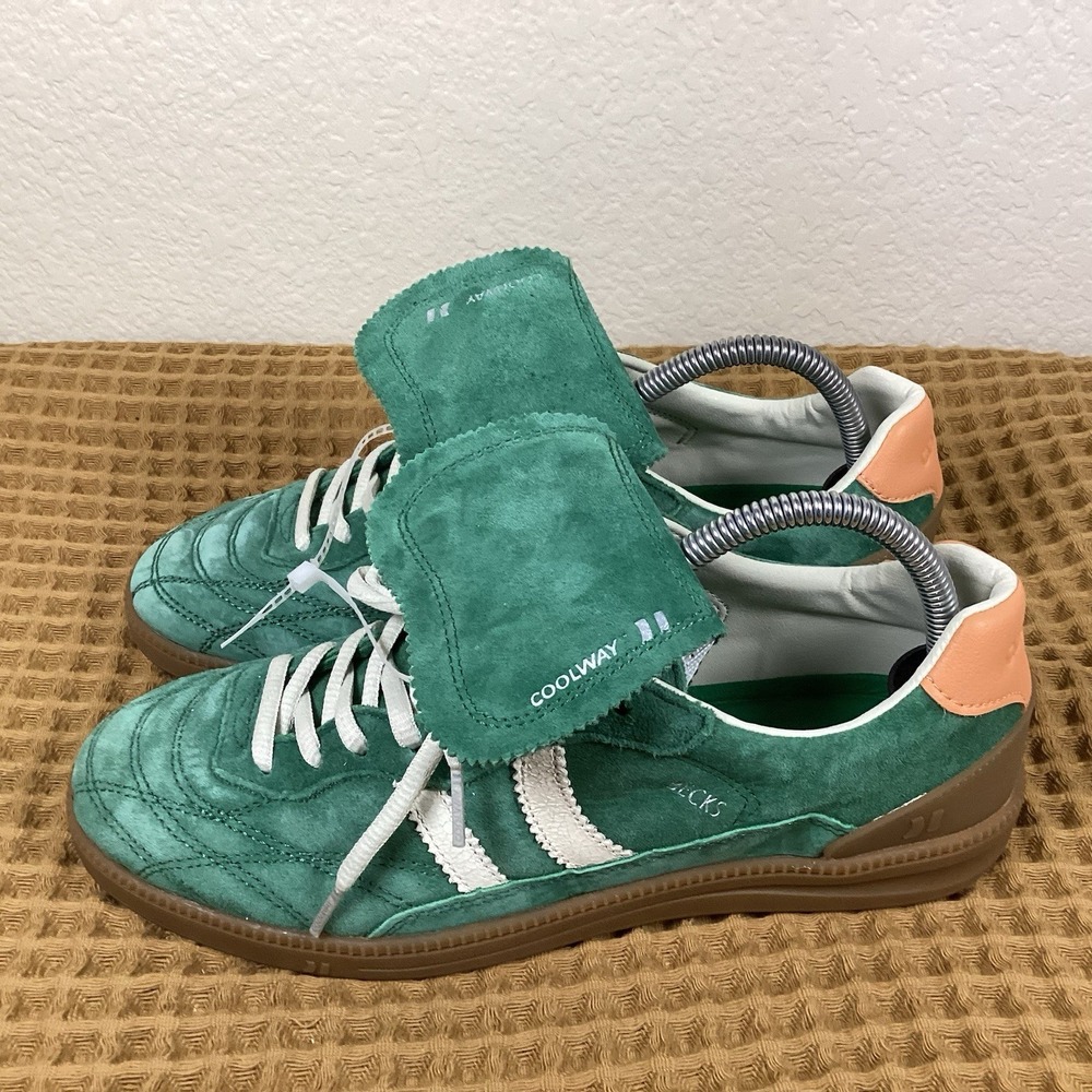 Coolway Becks X Sneakers Size 41 US Women's Sz 10 Suede Green Washed Shoes